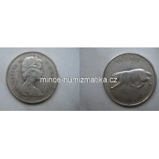 25 Cents 1967 Canada - Kanada stav RL, stříbrný